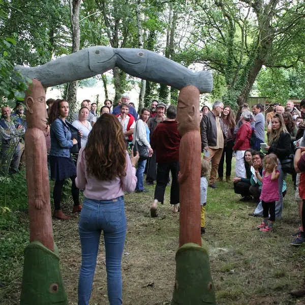 Inauguration - parcours - art - Concoret - CPIE - Brocéliande - Bretagne
