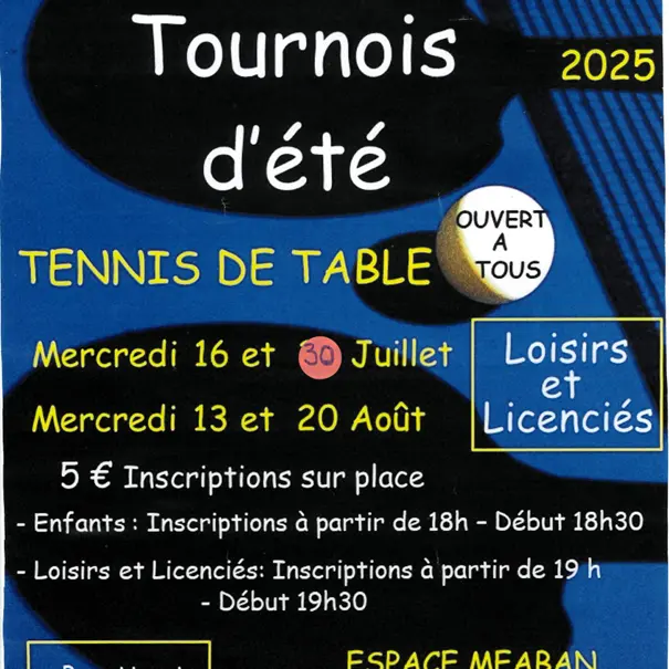 Tournois d'été de tennis de table