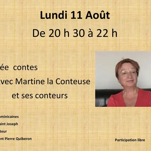 Lundi 11 Août Martine la conteuse