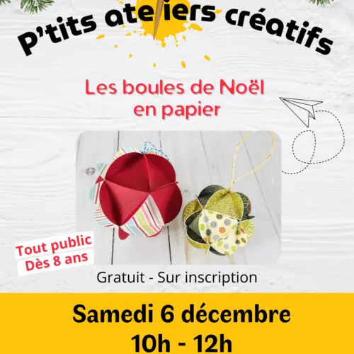 P’tits ateliers créatifs : Les boules de Noël en papier9