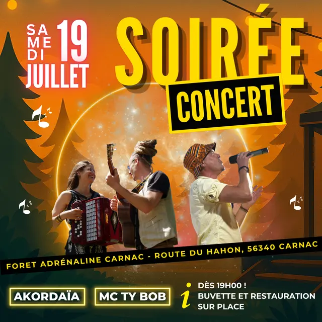 Soirée concert forêt Adrénaline