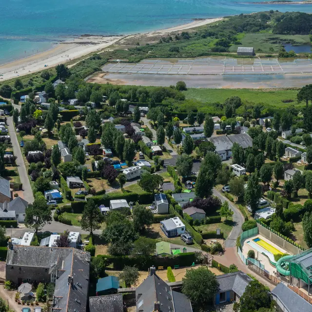 Camping de la plage - vue aérienne principale