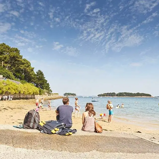 Plage Kerbilouët-Arradon-Golfe-du-Morbihan-Bretagne sud