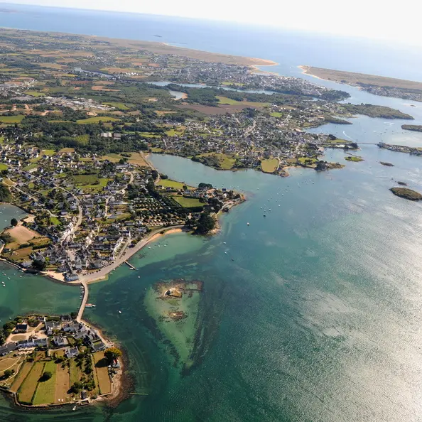 Vue aérienne de la Ria d'Etel à Belz