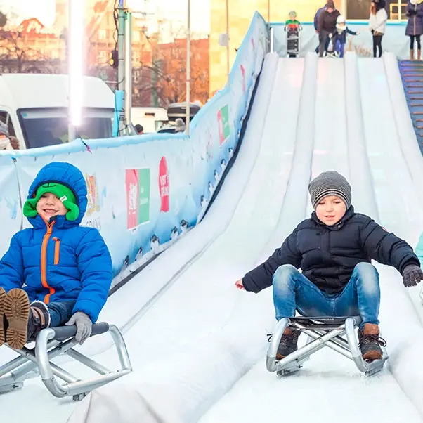 piste luge - noël - Ploërmel - Morbihan