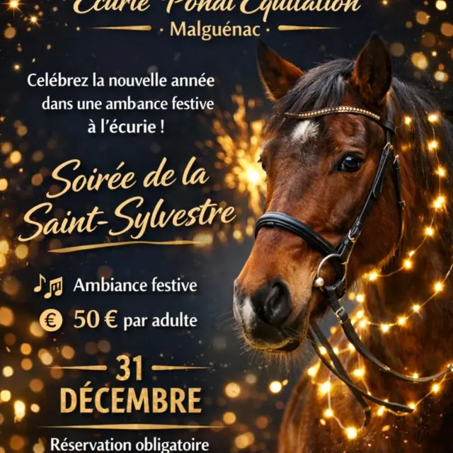 réveillon nouvel an pondi équitation