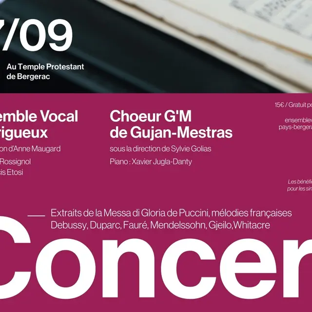 AFFICHE VECTO CHORALE ENSEMBLE VOCAL PERIGUEUX le 27 septembre 2026