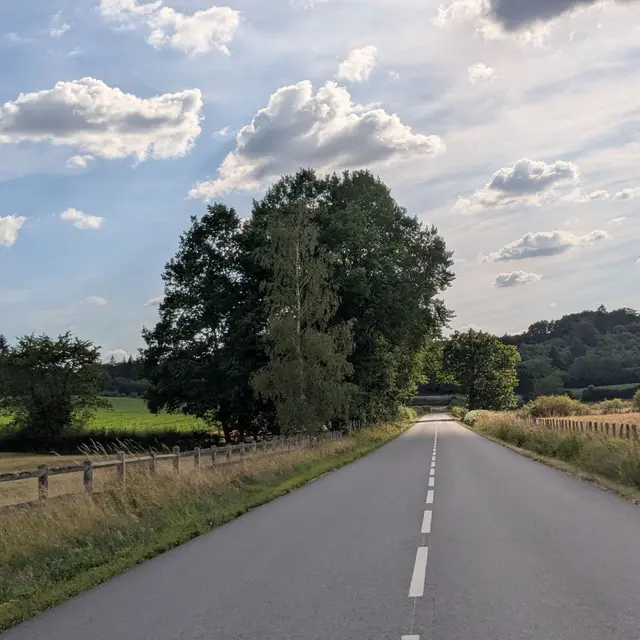 Route entre Meilhards et Lamongerie