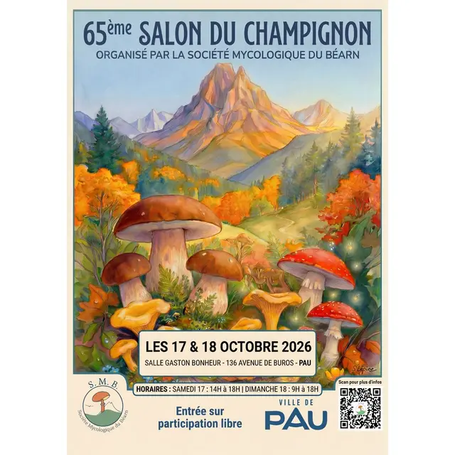 Visuel salon du champignon à Pau
