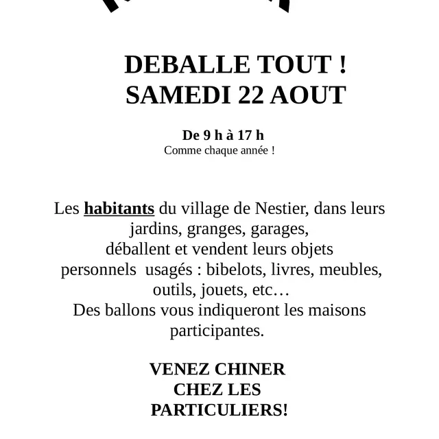 Déballe-tout de Nestier