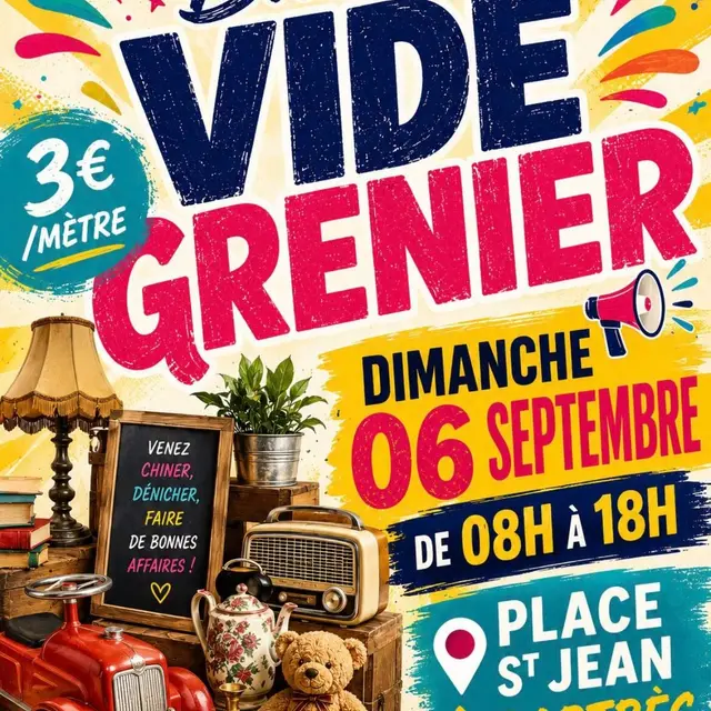 Vide grenier à Bartrès le 6 septembre 2026