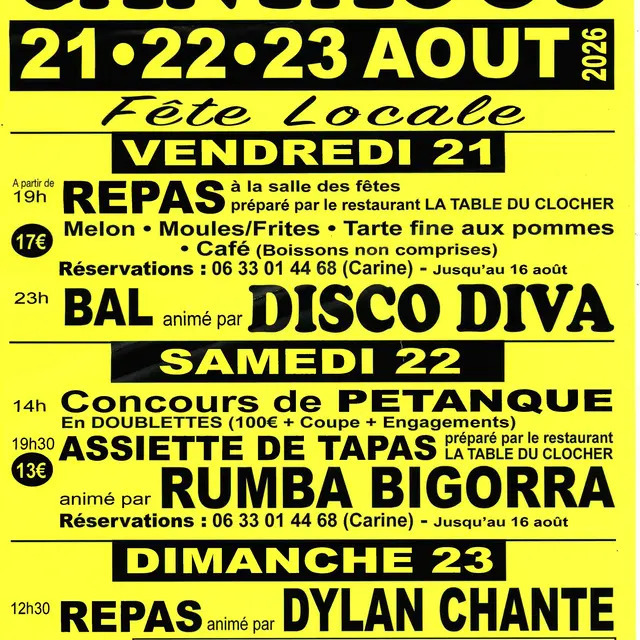 Fête locale Cantaous