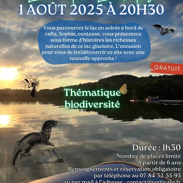 Affiche soirée contée lourdes lac