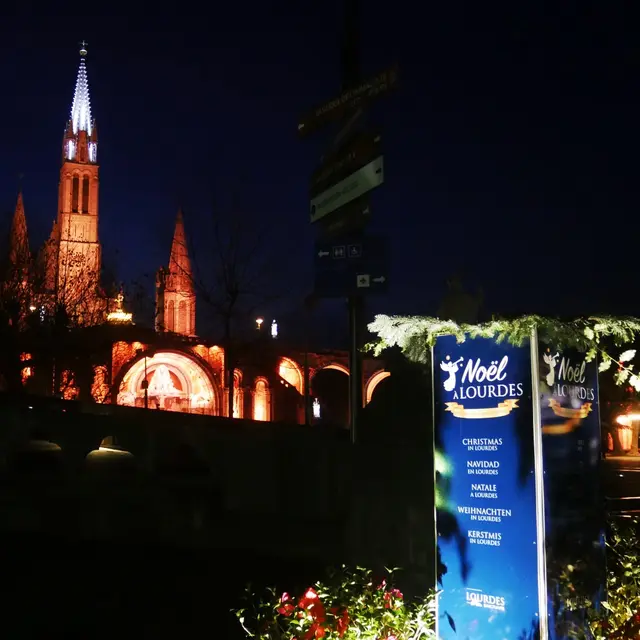 Basilique Immaculée + totem Noël