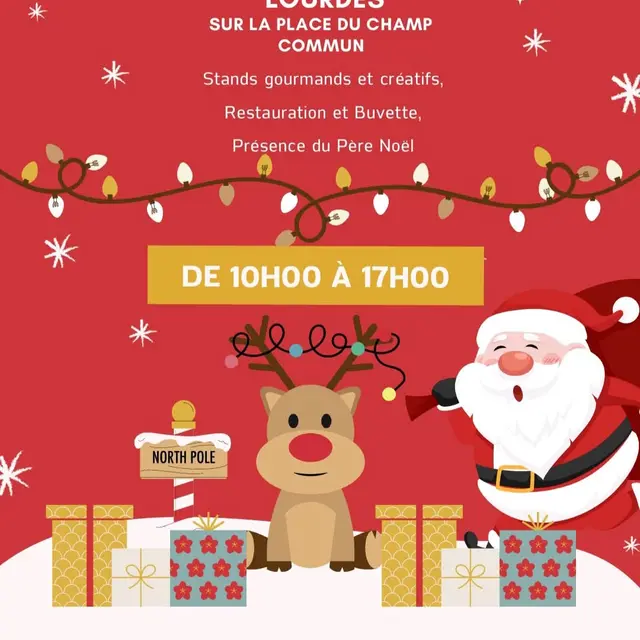 Lourdes place du Champ Commun marché de Noël 7 décembre 2025