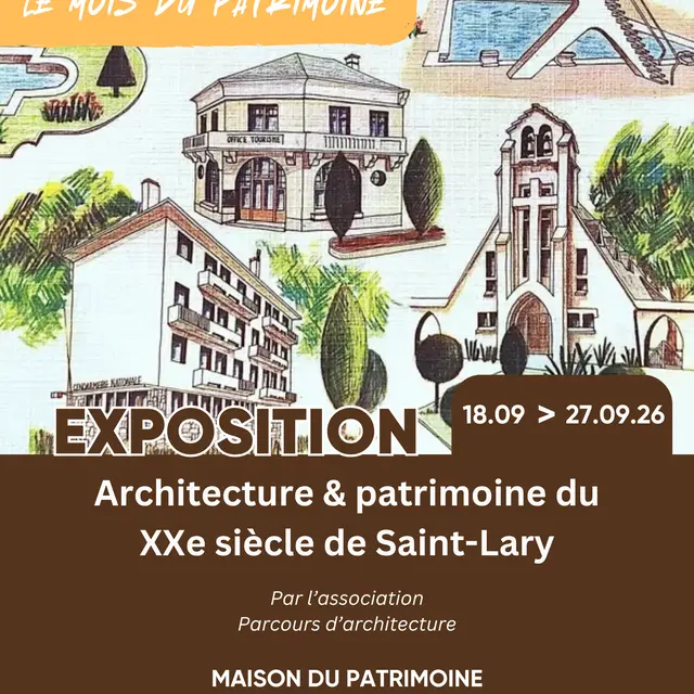 Affiche d'Exposition - Maison du Patrimoine - Parcours d'architectures