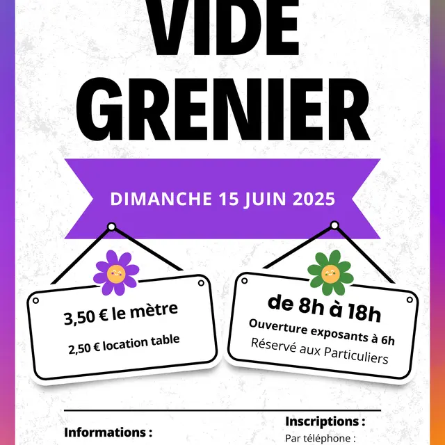 Vide Grenier Boulodrome