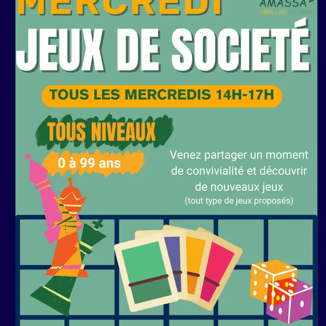 Atelier jeux de société Tiers Lieu Amassa