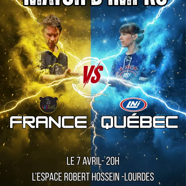 Match d’improvisation: France – Québec 7 avril 2026