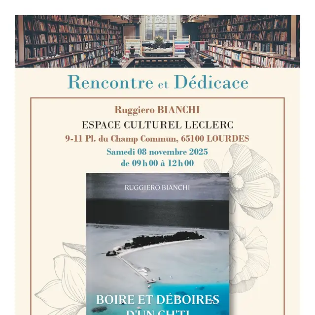Rencontre dédicace avec Ruggiero Bianchi esace leclerc culturel