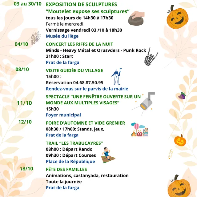 Agenda Octobre Maureillas