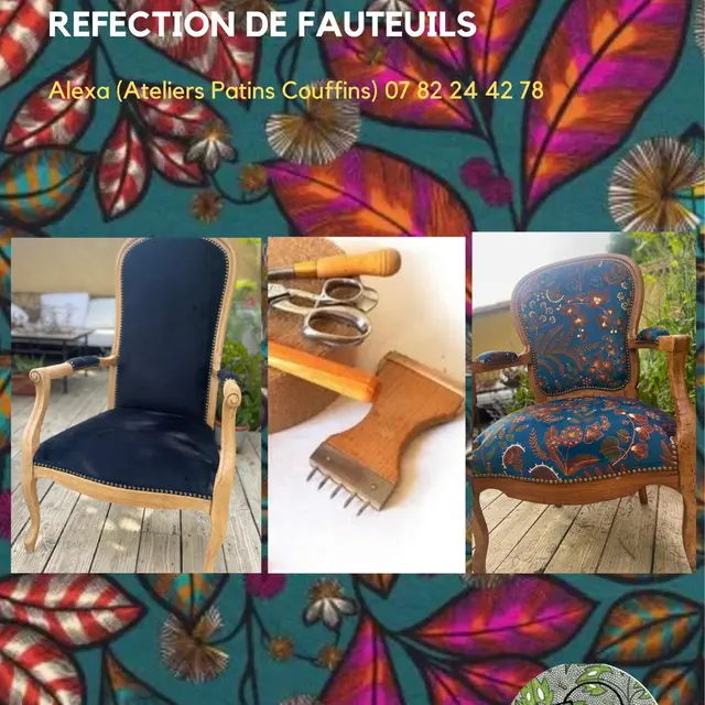 ATELIERS TAPISSERIES LOISIRS, REFECTION DE FAUTEUILS