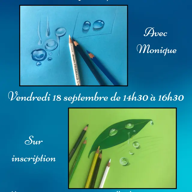 Affiche atelier gouttes d'eau M Fradier 18/9 - 1