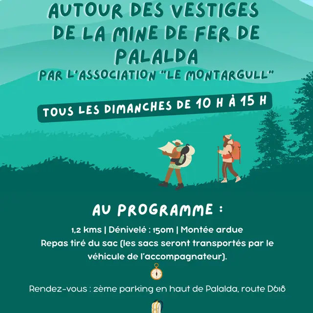 Affiche randonnée plein air illustratif vert A4 - 1