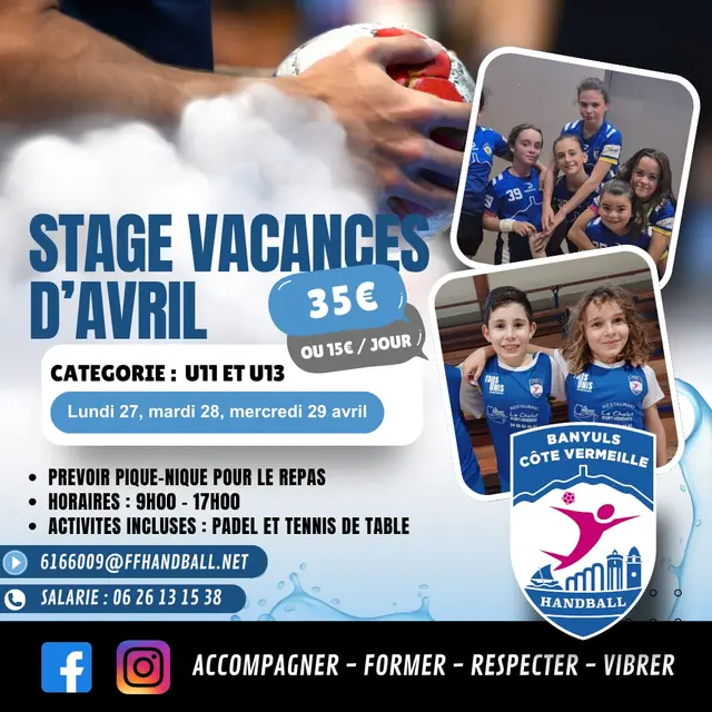 STAGE AVRIL HANDBALL
