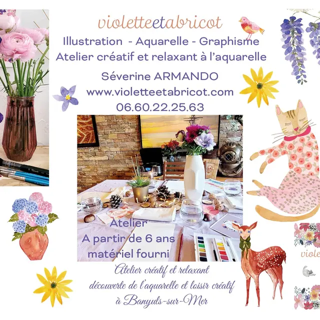 Visuel violette et abricot