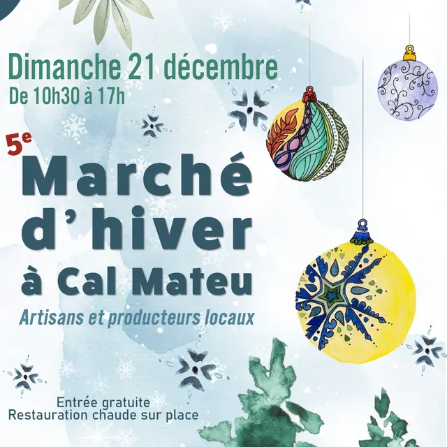affiche marché d'hiver 2025
