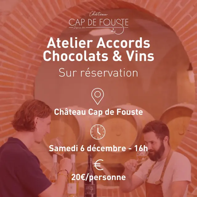Cap de Fouste Atelier Accords Chocolatts&Vins