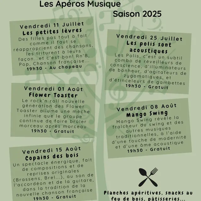 Les Apéros musiques au Bord de l'eau