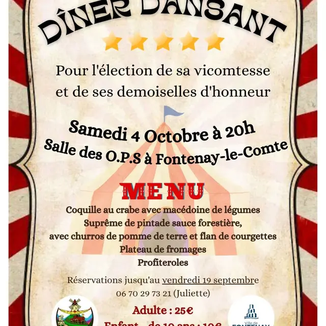 dîner dansant - Fontenay le Comte - 85