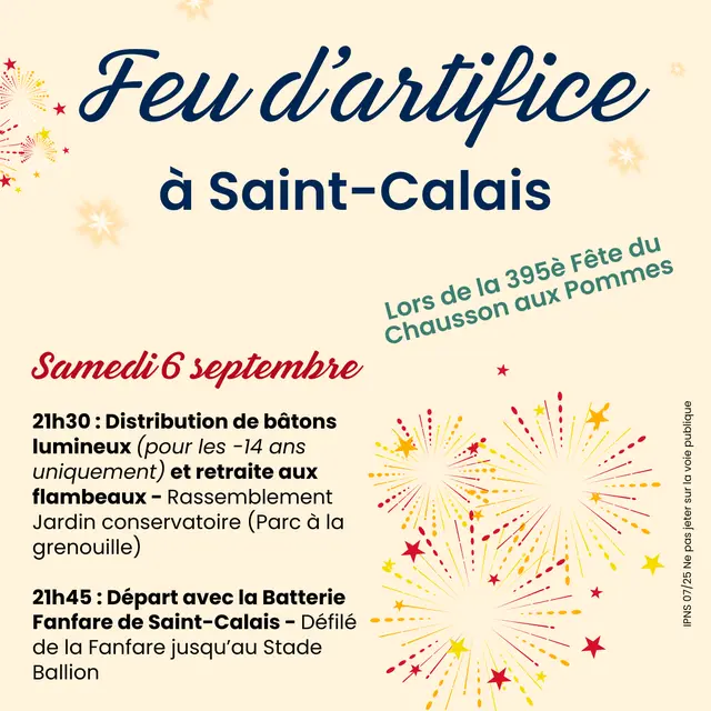 Affiche Feu d'artifice Saint-Calais