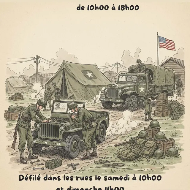 AFFICHE CAMP MILITAIRE