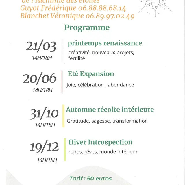 cercles des 4 saisons