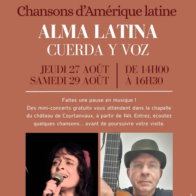 Affiche annonce événement concert de musique collage photo moderne et simple blanc marron - 1