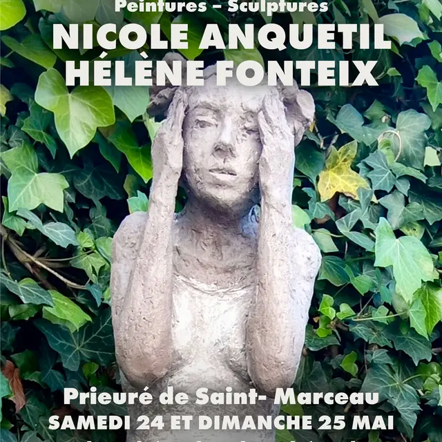 Affiche Hélène Fonteix - exposition 24 et 25 mai - Prieuré de Saint-Marceau