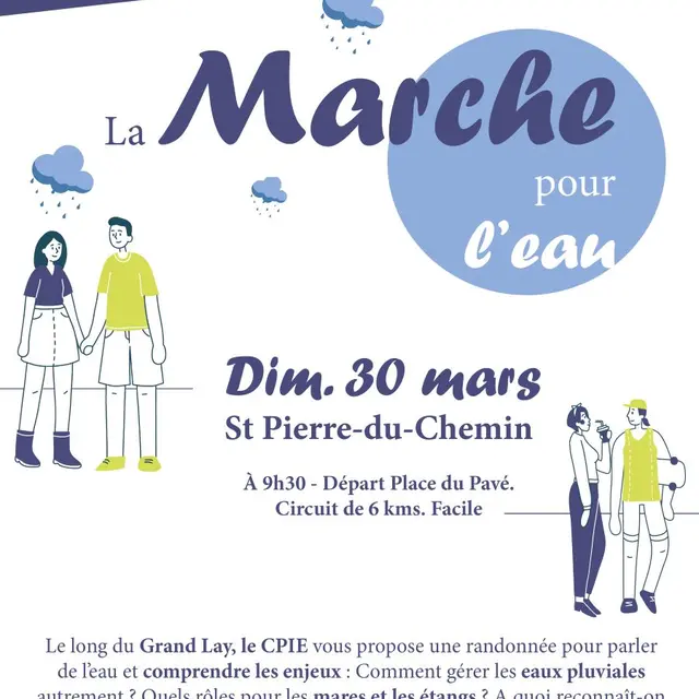 Affiche marche pour l'eau - St Pierre du Chemin - 85