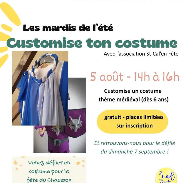 Affiche Les mardis de l'été - Customise ton costume médiéval