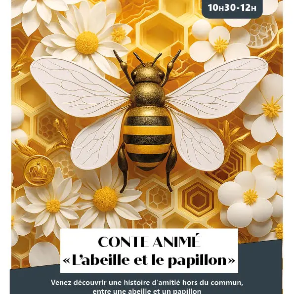 Conte anime abeille et papillon