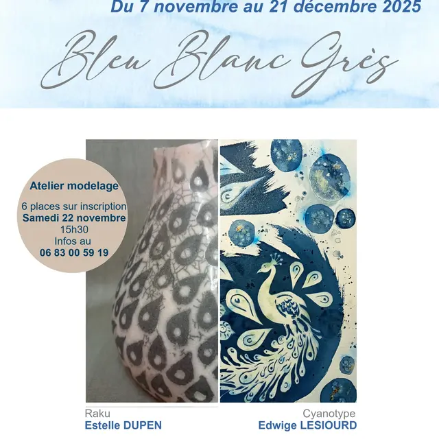Exposition Bleu Blanc Grès Fresnay nov dec