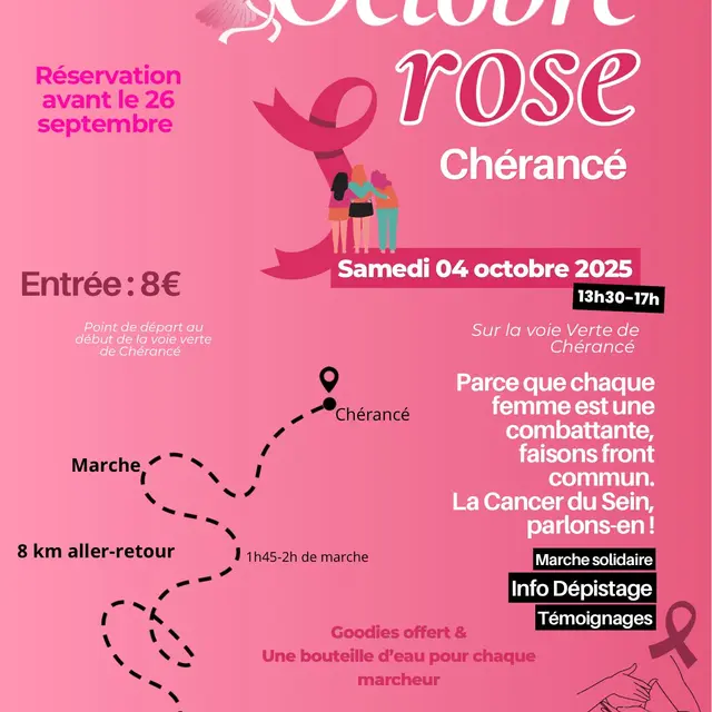 Marche solidaire Octobre Rose Chérancé