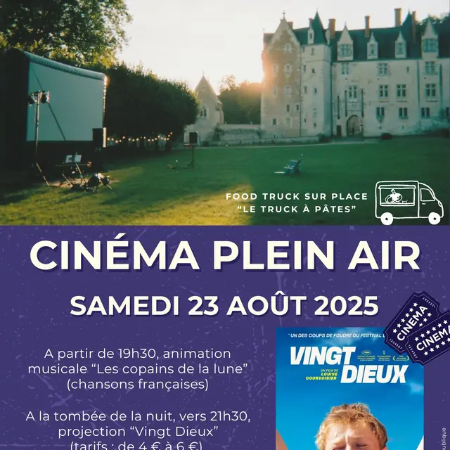 Purple Vintage Illustrative Movie Night Poster - 1