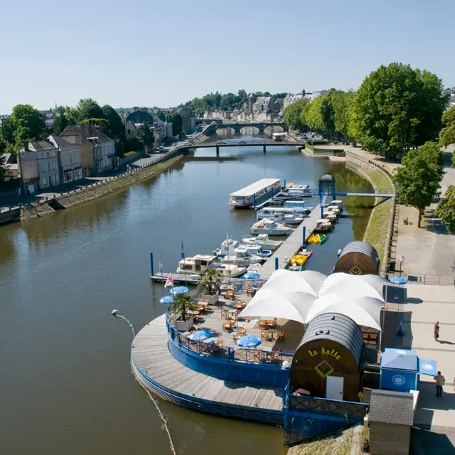 Halte fluviale sur la rivière la Mayenne à Laval