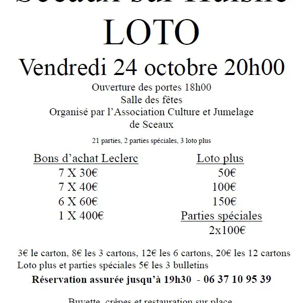loto sceaux 24 oct