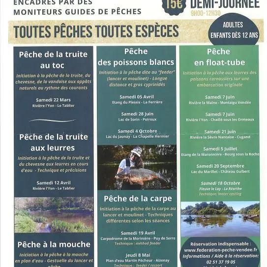 stage pêche demi journée