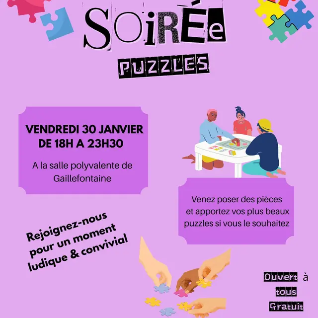 Soirée puzzle - Gaillefontaine