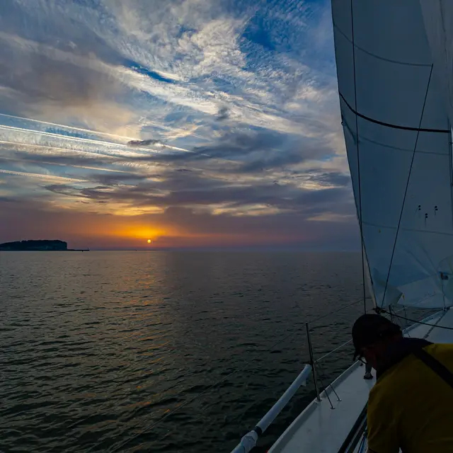 Coucher du soleil sur la Côte d'Albâtre